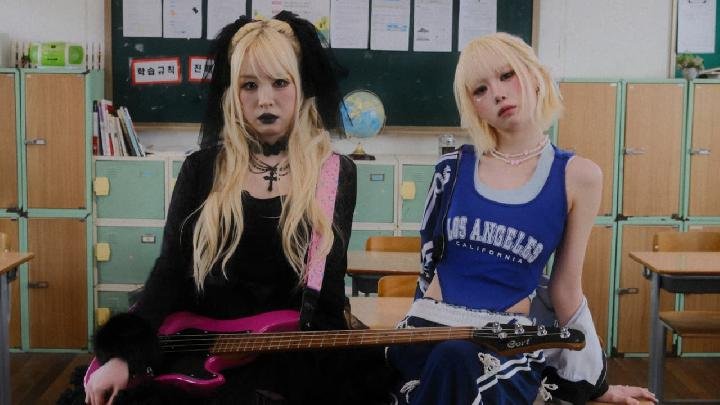 Duo rock/pop perempuan asal Korea Selatan, Angel Noise, yang beranggotakan Kepi dan Haena. Dok. BabyLemon Entertainment
