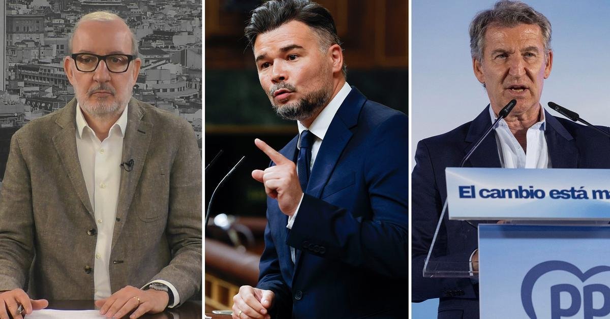 "Feijóo i Rufián يصل إلى الطول"