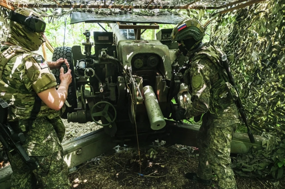 Боевая работа артиллерийского расчета гаубицы Д-30 на Запорожском направлении