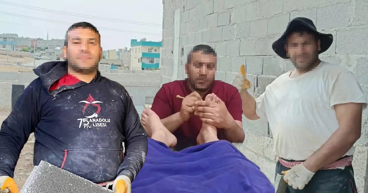 وهو خبير في قوالب البناء أثناء النهار و"طبيب" في أوقات فراغه. علاج فتق القرص القطني وخلع الكسور من طبيب وهمي