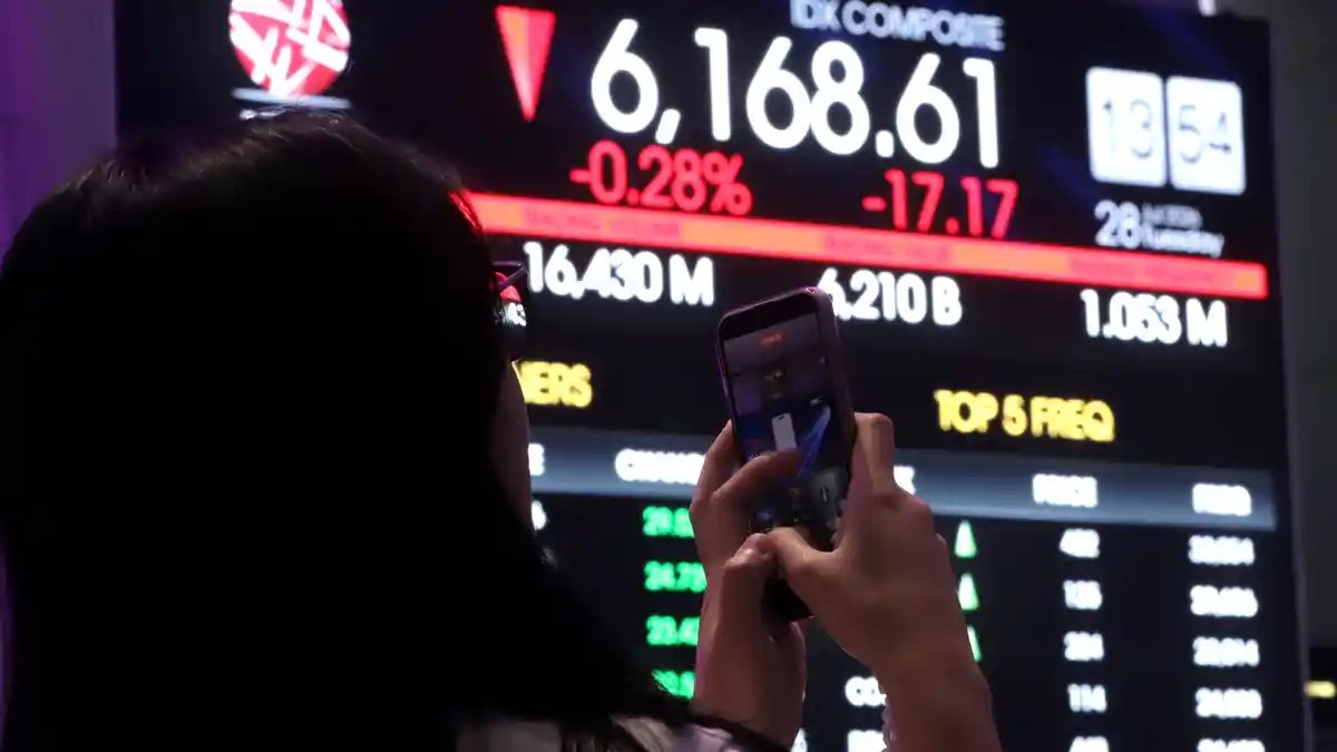 IHSG Ditutup Melemah 0,64 Persen ke Level 6.091 di Perdagangan Hari Ini