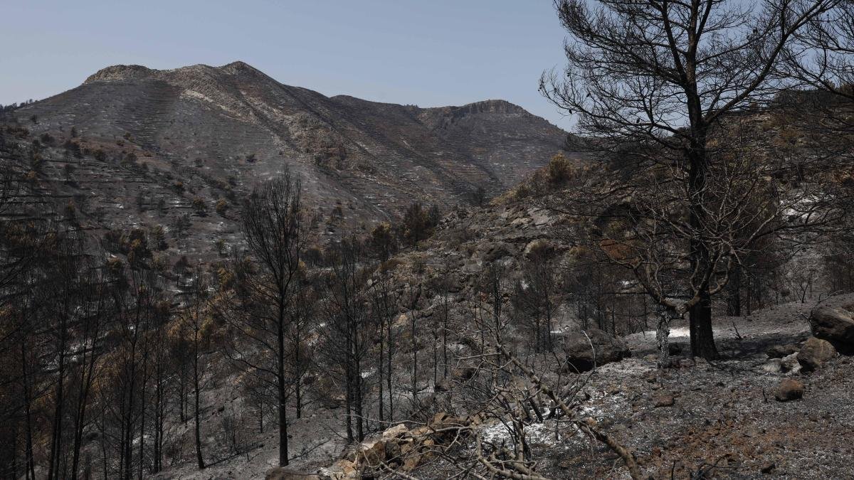 يواجه حريق Vall d'Uixó يومه السادس بنيران نشطة ولكن محيطه بالفعل