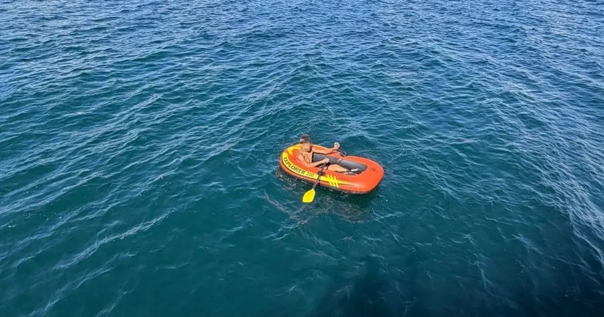 ذهب إلى البحر بقارب مطاطي في بورصة: كشفت لحظات الذعر